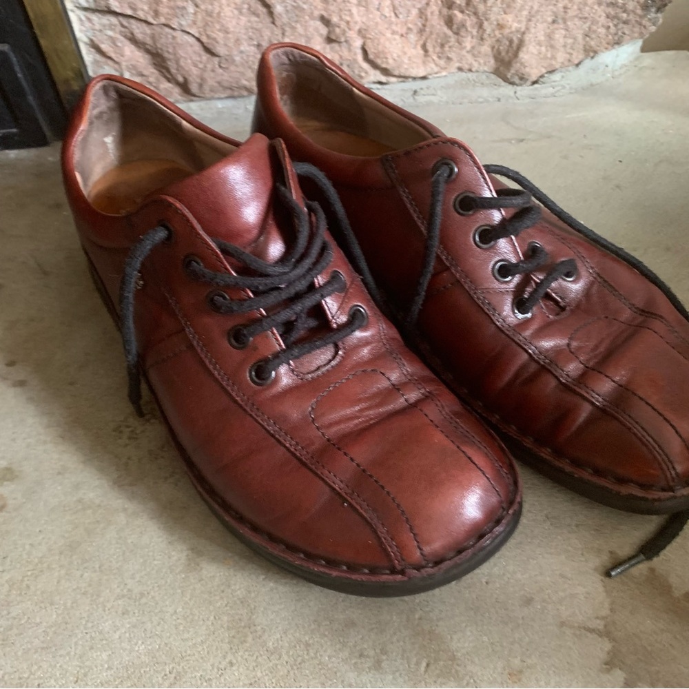 Finn Comfort Dijon Oxlood Leather German made Lace-Up shoes Sz. 6.5